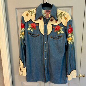 Western Embroidered Cowboy Shirt by Cambridge Country Store